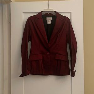 Xoxo size medium shiny burgundy blazer jacket